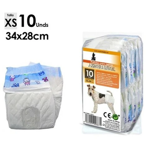 Trade Shop - 10 Pannolini Assorbenti Per Cani Xs Taglia Piccola Pannolino Traversina Cane 5 Trade Shop - 10 Pannolini Assorbenti Per Cani Xs Taglia Piccola Pannolino Traversina Cane - immagine 3