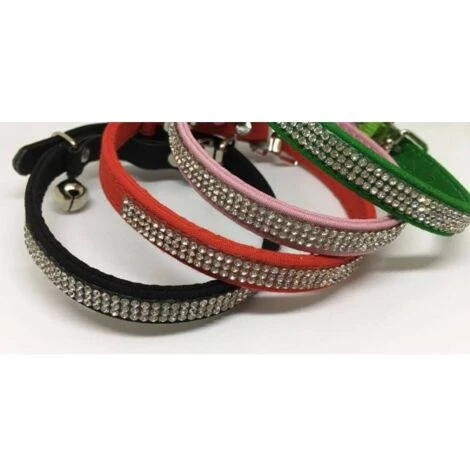 Trade Shop - Collare Con Strass Per Cani Cane Gatti Animali Pet Brillantini Colori Assortiti 5 Trade Shop - Collare Con Strass Per Cani Cane Gatti Animali Pet Brillantini Colori Assortiti - immagine 3
