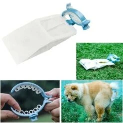 Trade Shop - 20 Sacchetti Con Pinza Clip Coda Bustine Tg S/m Per Escrementi Raccolta Feci