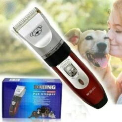 Trade Shop - Kit Tosatrice Per Cani Tosatore Doppia Batteria Ricaricabile 4 Pettini Rfcd-d11