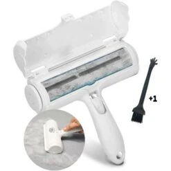 Trade Shop - Spazzola Rimuovi Peli A Rullo Con Contenitore Per Cani E Gatti Animali Domestici