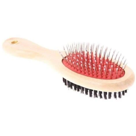 Trade Shop - Spazzola Doppia Per Cani Animali Gatti Rastrella Pettina Cardatore Ovale Legno 3 Trade Shop - Spazzola Doppia Per Cani Animali Gatti Rastrella Pettina Cardatore Ovale Legno