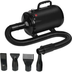 Asciugacapelli Per Animali Domestici In ABS Dimensioni 33 17 80-250 Cm Nero