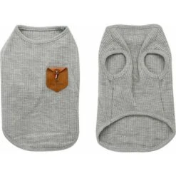 T-shirt Minimalista Per Cani Vestiti Per Gatti Blu E Grigio 100% Cotone Per Cani Mini Cani Di Piccola Taglia Gatto (confezione Da 2 (S-adatto Per Cuccioli Da Uno A Due Mesi, Grigio E Blu) -Cibi per cani in Italia 95222803 5