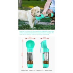 Borraccia Per Cani Da Passeggio, Tazza Per Animali Domestici Da 300 Ml Con Sacchetto Per Escrementi, Paletta, Scatola Per Cibo Per Cani E Gatti, Rosa -Cibi per cani in Italia 95222909 5