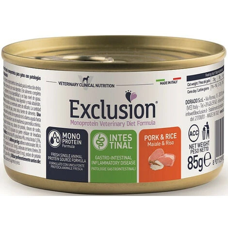 Exclusion Diet Intestinal Per Gatto Con Maiale E Riso Da 85 Gr 3 Exclusion Diet Intestinal Per Gatto Con Maiale E Riso Da 85 Gr