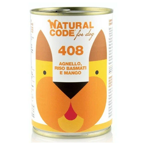 Natural Code Per Cane Da 400 G 408 - Agnello Riso Basmati E Mango 3 Natural Code Per Cane Da 400 G 408 - Agnello Riso Basmati E Mango