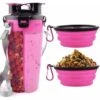 Borraccia Per Cani Con 2 Ciotole Pieghevoli Borraccia Portatile 2 In 1 E Cibo Per Cani Animali Domestici Per Gatti, Borraccia Da Viaggio Per Passeggiate, Esercizio Fisico, Escursionismo, Campeggio (ro -Cibi per cani in Italia 95469417 1