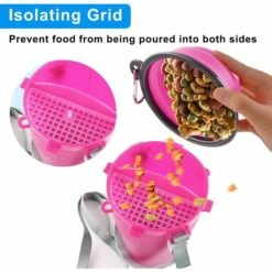 Borraccia Per Cani Con 2 Ciotole Pieghevoli Borraccia Portatile 2 In 1 E Cibo Per Cani Animali Domestici Per Gatti, Borraccia Da Viaggio Per Passeggiate, Esercizio Fisico, Escursionismo, Campeggio (ro -Cibi per cani in Italia 95469417 3