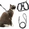 Imbracatura Regolabile Per Gatti (145 Cm Nera S) Per Gatti, Cani Di Piccola Taglia, In Nylon Con Guinzaglio Resistente Alla Sicurezza, Per Cuccioli, Gattini, Piccoli Animali Domestici -Cibi per cani in Italia 95526990 1