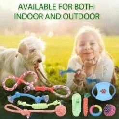 Set Di 10 Pezzi Di Corda Per Tirare Il Giocattolo Del Cane, Palla, Nodo, Carota, Frisbee, Corda Per Tong, Giocattolo Da Masticare Per Cani Lavabile Con Fibbia In TPR -Cibi per cani in Italia 95564266 5