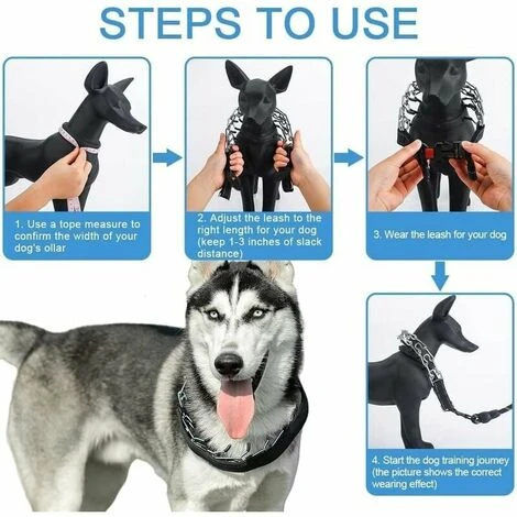 Collare Da Addestramento Per Cani, Collare A Strozzo Per Cani Con Fibbia A Scatto, Collare Per Cani Senza Trazione Per Cani Di Taglia Media E Grande 7 Collare Da Addestramento Per Cani, Collare A Strozzo Per Cani Con Fibbia A Scatto, Collare Per Cani Senza Trazione Per Cani Di Taglia Media E Grande - immagine 5