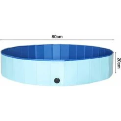 Piscina Per Cani, Vasca Da Bagno Pieghevole Per Animali Domestici, Grande Piscina In PVC, Piscina Per Bambini Per Animali Domestici, Piscina Per Cani 80x20 Cm -Cibi per cani in Italia 95786389 2