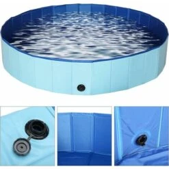Piscina Per Cani, Vasca Da Bagno Pieghevole Per Animali Domestici, Grande Piscina In PVC, Piscina Per Bambini Per Animali Domestici, Piscina Per Cani 80x20 Cm -Cibi per cani in Italia 95786389 3