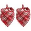 Confezione Da 2 Sciarpe Con Bavaglino In Flanella A Quadri Di Bufalo Bandana Natalizia Per Cani E Gatti Per Cani (Form3) -Cibi per cani in Italia 95860615 1