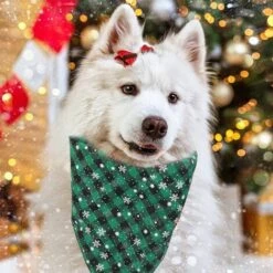 Confezione Da 2 Sciarpe Con Bavaglino In Flanella A Quadri Di Bufalo Bandana Natalizia Per Cani E Gatti Per Cani (Form4) 10 Confezione Da 2 Sciarpe Con Bavaglino In Flanella A Quadri Di Bufalo Bandana Natalizia Per Cani E Gatti Per Cani (Form4) -Cibi per cani in Italia 95860616 4