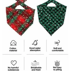 Bandana Natalizia Per Cani, Bandana Per Animali Domestici, Ghetta Con Pettorina A Triangolo Per Cani Di Taglia Piccola, Media, Gatti (stile 4, S) -Cibi per cani in Italia 95860750 3