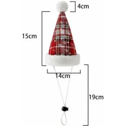 Cappello Natalizio Per Animali Domestici Fiocco Di Neve Scozzese Cappello Per Cani E Gatti (rosso) -Cibi per cani in Italia 95860940 2