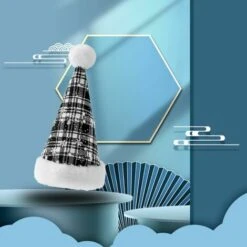 Cappello Natalizio Per Animali Domestici Fiocco Di Neve Scozzese Cappello Per Cani E Gatti (bianco) -Cibi per cani in Italia 95861086 5