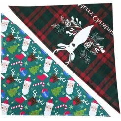 Bandane Natalizie Per Animali Domestici, 2 Sciarpe Di Stoffa Di Saliva, Set Di Foulard Per Animali Domestici Bavaglino A Triangolo Per Animali Domestici, Bandane Per Cani Belle E Morbide (stile 4)