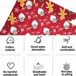 Bandane Natalizie Per Animali Domestici, 2 Sciarpe Di Stoffa Di Saliva, Set Di Foulard Per Animali Domestici, Bavaglini A Triangolo Per Animali Domestici, Bandane Per Cani Belle E Morbide (stile 1) -Cibi per cani in Italia 95861223 3