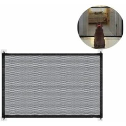 Barriere Per Cani, Magic Gate Porta Per Cani Pieghevole Porta E Cancelletto Per Scale Per Neonati, Cani E Gatti, 110 Cm X 72 Cm