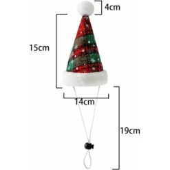 Cappello Natalizio Per Animali Domestici Fiocco Di Neve Scozzese Cappello Per Cani E Gatti (verde) -Cibi per cani in Italia 95861305 2
