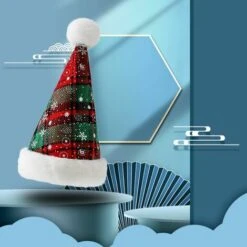 Cappello Natalizio Per Animali Domestici Fiocco Di Neve Scozzese Cappello Per Cani E Gatti (verde) -Cibi per cani in Italia 95861305 5