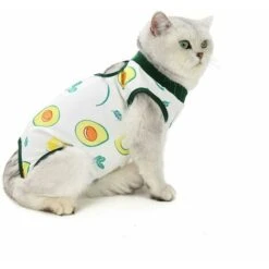 Body Postoperatorio Per Gatti Gilet Di Recupero Per Gatti Cuccioli Di Cane Ferite Addominali Postoperatorie Indossare Malattie Della Pelle Collo Elettronico Abbigliamento Alternativo (Avocado, M) -Cibi per cani in Italia 96203468 3