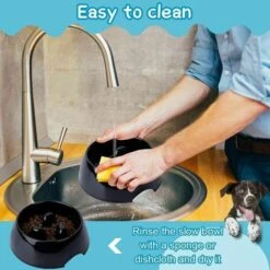 Ciotola Anti-Glutton Per Cane Gatto, Ciotola Antiscivolo Che Promuove Un'Assunzione Di Cibo Più Lenta, Ciotola Interattiva In Melamina Anti-Gonfiore, -Cibi per cani in Italia 96205571 4