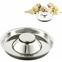 La Ciotola Per Lo Svezzamento Del Cucciolo In Acciaio Inossidabile Può Essere Utilizzata Per Più Cuccioli Per Mangiare Acqua E Cibo Per Cani