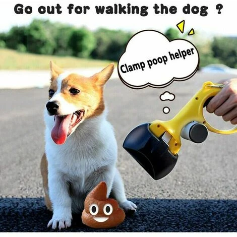 Pala Per Cacca Di Cane Con Borsa Per La Spazzatura Pieghevole Per Cacca Per Cani/gatti Prato Interno/esterno Giallo , 5 Pala Per Cacca Di Cane Con Borsa Per La Spazzatura Pieghevole Per Cacca Per Cani/gatti Prato Interno/esterno Giallo , - immagine 3