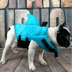 Costume Da Bagno Con Pinna Di Squalo Regolabile Con Giubbotto Di Sicurezza Per Cani (XS, Blu) -Cibi per cani in Italia 96237026 4