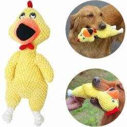 LITZEE Giocattolo Per Cani In Peluche Giocattolo Per Cani, Peluche Per Cani, Giocattolo Per Cani In Peluche Di Velluto A Coste Resistente Con Meccanismo Di Rumore In Plastica Cigolante A Forma Di Poll