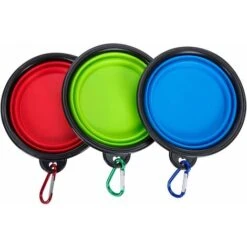 LITZEE Ciotola Da Viaggio Per Cani E Bottiglia Ciotola Da Viaggio Per Cani E Gatti, Ciotola Per Cani In Silicone Pieghevole, Un Set Di 3 Pezzi -Cibi per cani in Italia 96297923 3