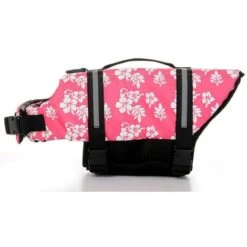 LITZEE Giubbotto Salvagente Per Cani Cappotto Di Sicurezza Giubbotto Salvagente Galleggiante Con Manico Per Cani Di Piccola Taglia Fiore Rosso L