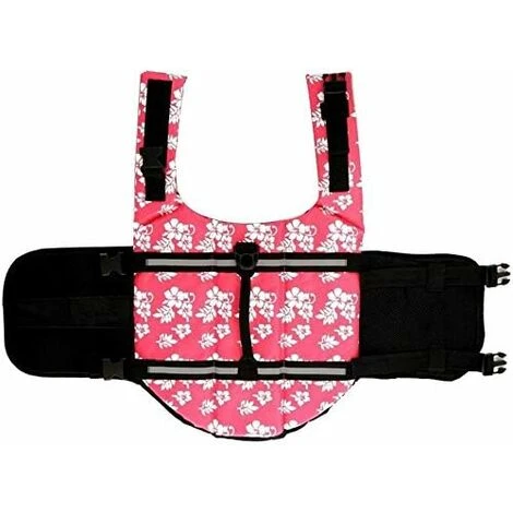 LITZEE Giubbotto Salvagente Per Cani Cappotto Di Sicurezza Giubbotto Salvagente Galleggiante Con Manico Per Cani Di Piccola Taglia Fiore Rosso L 5 LITZEE Giubbotto Salvagente Per Cani Cappotto Di Sicurezza Giubbotto Salvagente Galleggiante Con Manico Per Cani Di Piccola Taglia Fiore Rosso L - immagine 3