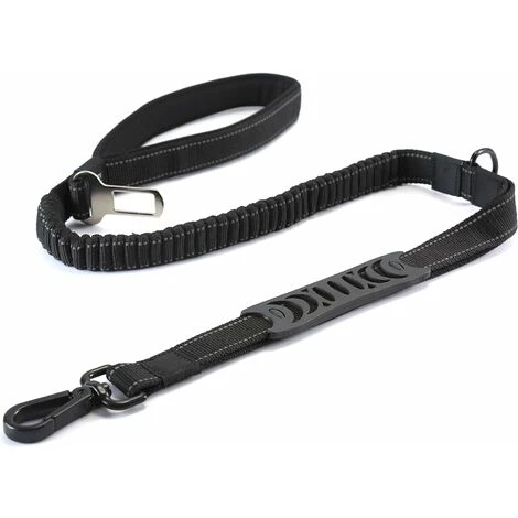 LITZEE Robusto Guinzaglio Per Cani Con Impugnatura Imbottita Corda Anti-strappo Elastico Da Addestramento Per Cani Di Taglia Media E Grande In Trazione Pesante (110 Cm-150 Cm, Nero) 3 LITZEE Robusto Guinzaglio Per Cani Con Impugnatura Imbottita Corda Anti-strappo Elastico Da Addestramento Per Cani Di Taglia Media E Grande In Trazione Pesante (110 Cm-150 Cm, Nero)