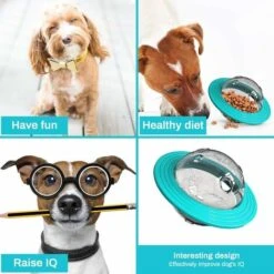 LITZEE Occupazione Ed Educazione Del Cane Giocattolo Per L'erogazione Di Cibo Per Cani Giocattoli Interattivi Per Cani Addestramento Del QI Palla Da Masticare Per Cani Di Taglia Piccola E Media Gatti -Cibi per cani in Italia 96299173 4
