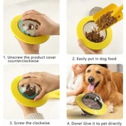 LITZEE Dog Occupation And Education Toy Palla Giocattolo Per Cani - Palla Per Cibo Per Cani, Palla Per Bicchiere Per Cani, Giocattolo Da Masticare, Palla Erogatrice Per Cani Giocattolo Per Animali Dom -Cibi per cani in Italia 96299280 3