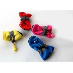 LITZEE Calzini E Scarpe Per Cani Confezione Da 4 Scarpe Da Pioggia Per Cani, Stivali Da Pioggia Copriscarpe Impermeabili Antiscivolo Morbidi Design Riflettente Per Cani Cuccioli Animali Domestici (Gia -Cibi per cani in Italia 96301242 3