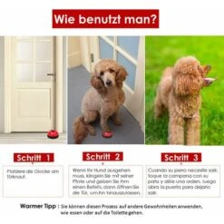 LITZEE Accessori Per Addestramento Cani Campana Per Cani, Confezione Da 2 Campane Per Cani In Metallo Con Fondo In Gomma Antiscivolo Campanello Per Porta Per Cani Per Vasino -Cibi per cani in Italia 96301868 4