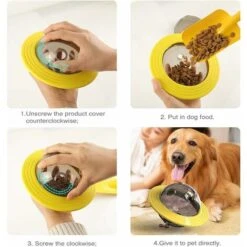 LITZEE Giocattolo Per L'occupazione E L'educazione Del Cane, Palla Per Cani Giocattolo Interattivo IQ, Giocattolo Interattivo Per Dolcetti, Distributore Di Crocchette Per Cani, Palla Per Cibo Per Cani -Cibi per cani in Italia 96301871 4