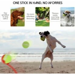 Lance Bale Dog Ball, Dog Ball Thrower, Dog Tennis Ball Pitcher, Dog Toy Ball Thrower -Cibi per cani in Italia 96498086 5