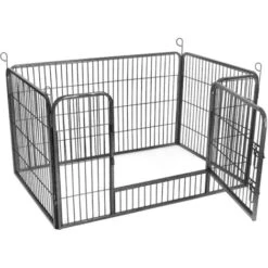 FEANDREA Recinto Per Cani Box Per Animali Pieghevole Con Pannelli Di Rete Metallica Grigio Da SONGMICS -Cibi per cani in Italia 96922935 3