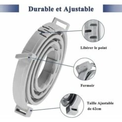 Collare Antipulci E Zecche Per Cani, Trattamento Naturale E Prevenzione Di Pulci E Zecche Fino A 8 Mesi Per Cani, Misura Regolabile 62 Cm, Resistente All'acqua -Cibi per cani in Italia 97076111 4