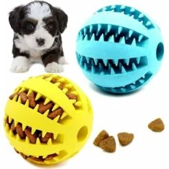 Confezione Da 2 Palline Da 5 Cm Per Cani Per La Pulizia Dei Denti Degli Animali Domestici, La Masticazione, Il Recupero, I Giocattoli Per L'erogazione Di Cibo Con Palline Per Il Trattamento IQ (piccol