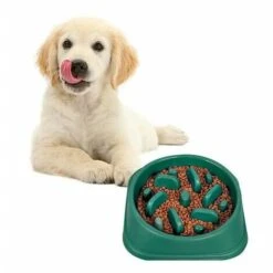BAUMOOD Ciotola Per Cani Anti Ingozzamento Soffocamento Gialla -Cibi per cani in Italia 97210991 3