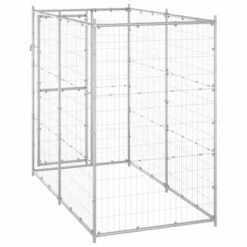 VIDAXL Gabbia Per Cani Da Esterno In Acciaio Zincato 110x220x180 Cm -Cibi per cani in Italia 97248034 4