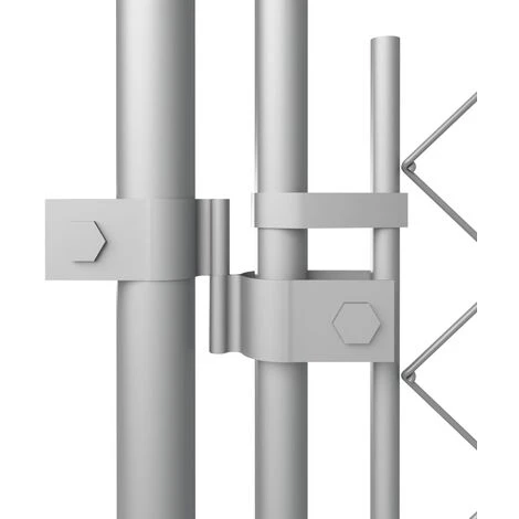 Nova Canile Da Esterno 8x4x2 M Acciaio Zincato Resistente Senza Tetto Argento 5 Nova Canile Da Esterno 8x4x2 M Acciaio Zincato Resistente Senza Tetto Argento - immagine 3